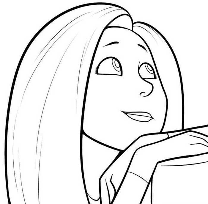 Audrey Lorax Coloring Page