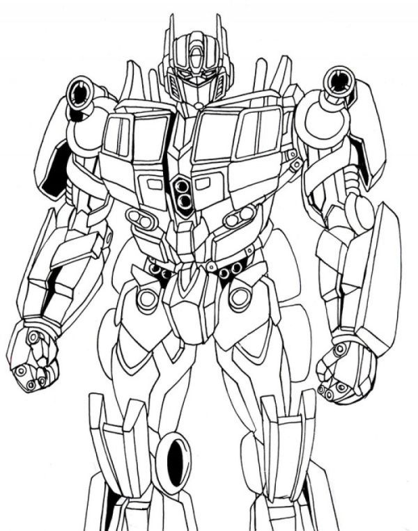 Autobot optimus prime coloring pages