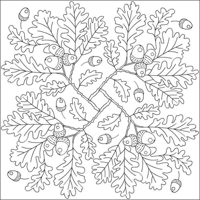 Autumn Mandala Coloring Pages