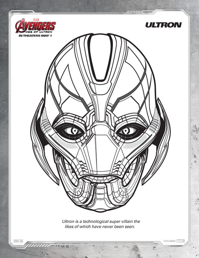 Avengers Coloring Pages Free Ultron