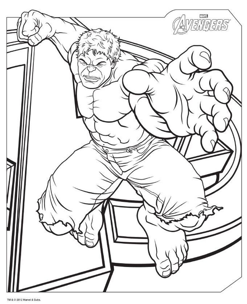 Avengers Coloring Pages Hulk
