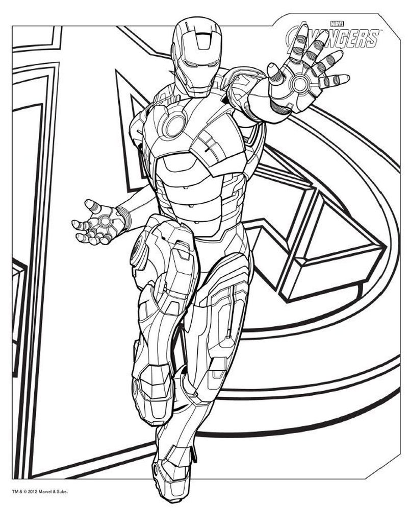 Avengers Coloring Pages Iron Man