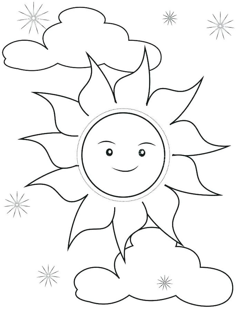 Aztec Sun Stone Coloring Page