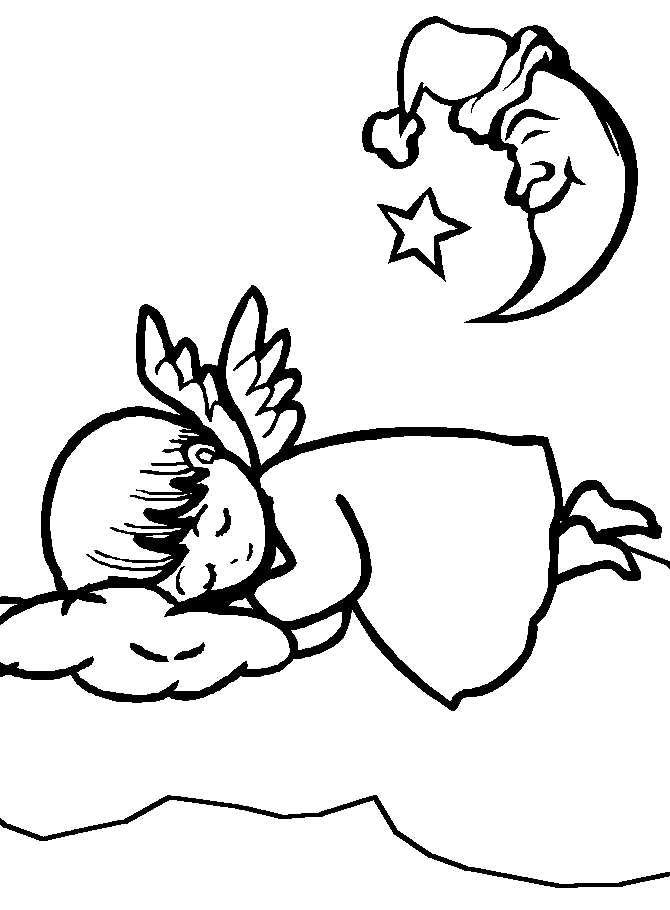Baby Angel Coloring Pages 1