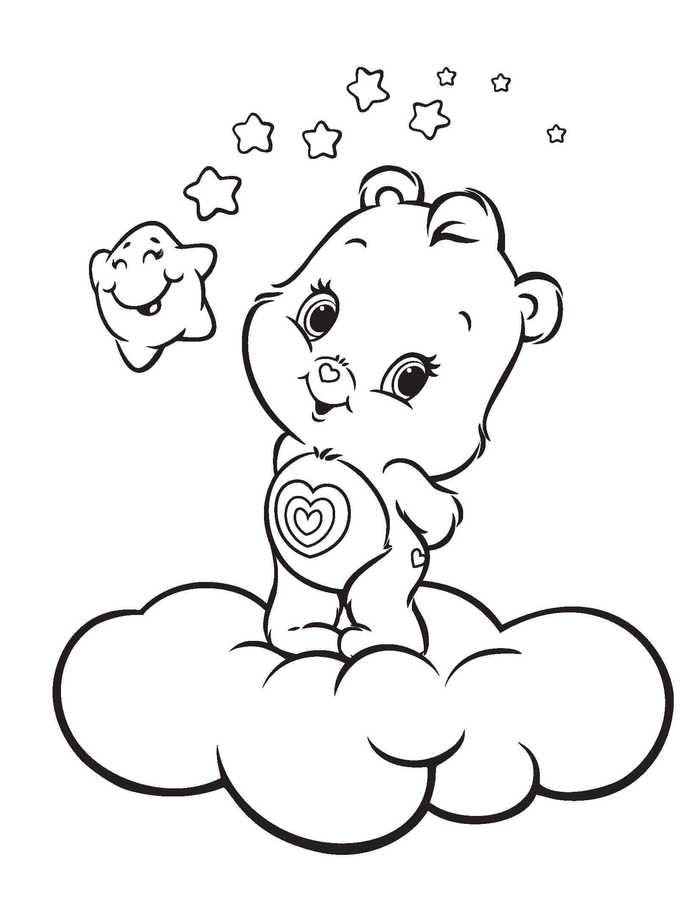 Baby Care Bear Coloring Page