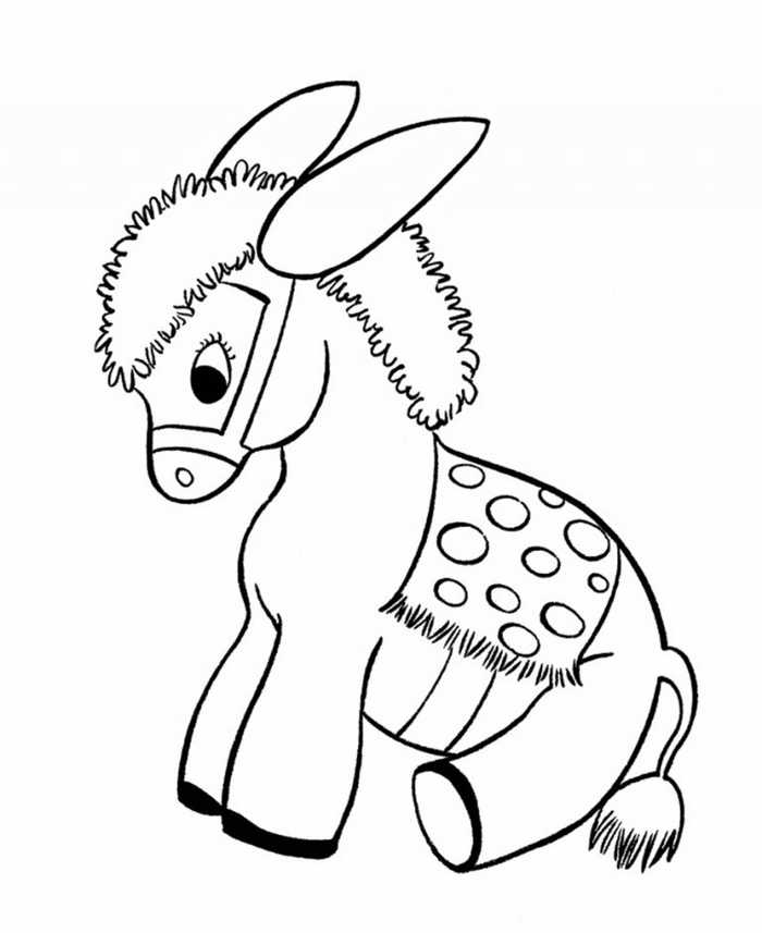 Baby Donkey Animal Coloring Pages