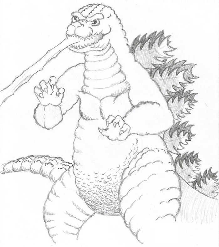 Baby Godzilla Coloring Pages
