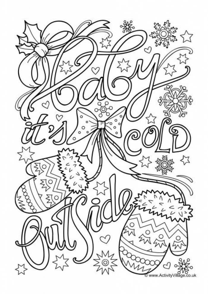 Baby Its Cold Outside Winter Coloring Page