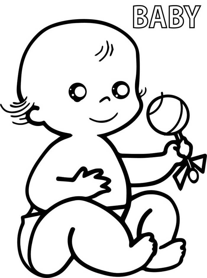 Baby Kindergarten Coloring Pages