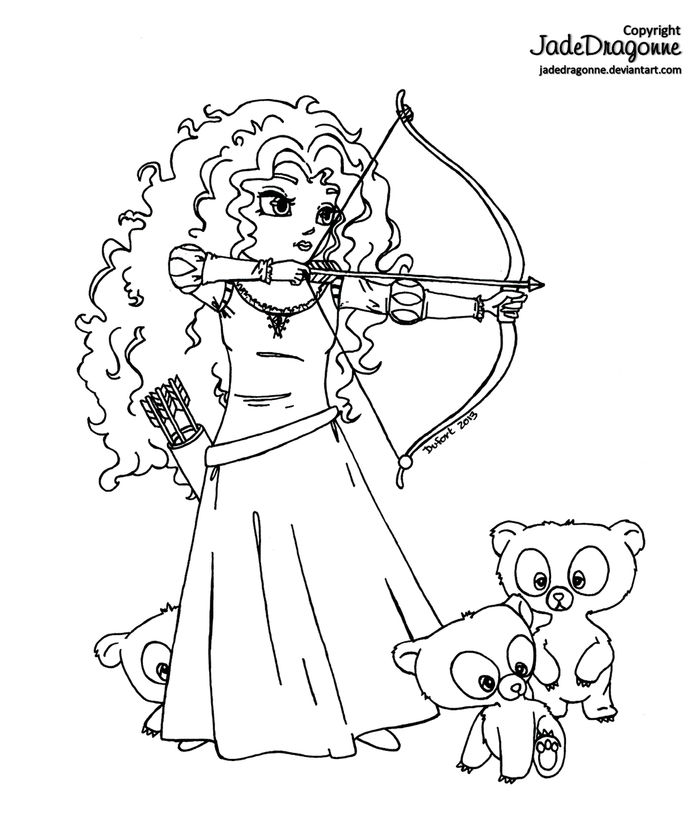 Baby Merida Coloring Pages