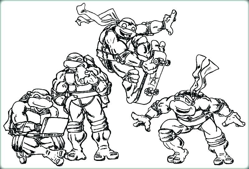 Baby Ninja Turtle Coloring Pages
