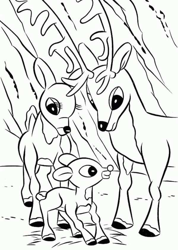 Baby Rudolph Coloring Pages