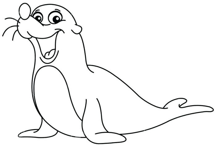 Baby Seal Coloring Pages Large