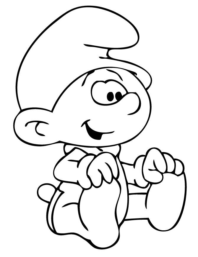 Baby Smurf Coloring Page