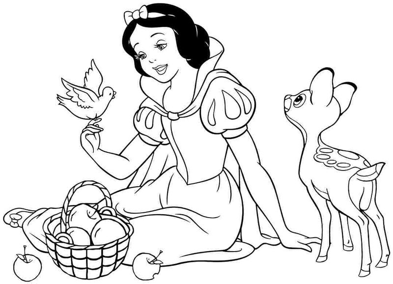 Baby Snow White Coloring Pages