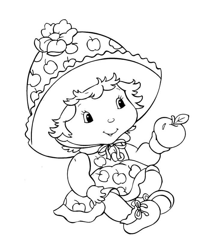 Baby Strawberry Shortcake Coloring Page