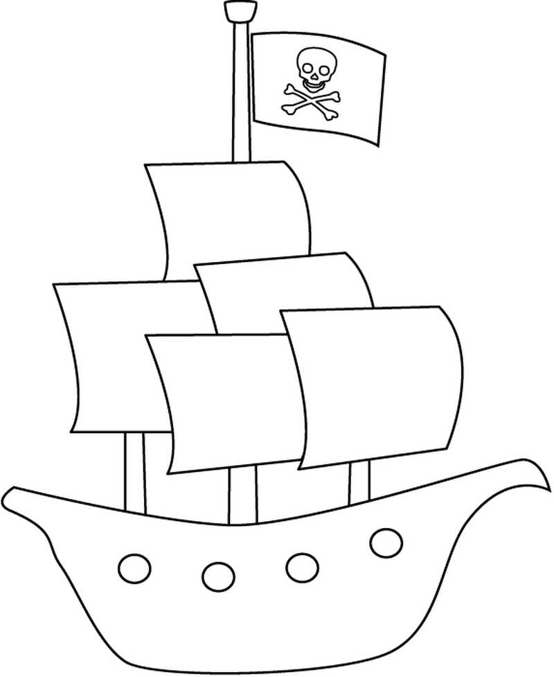 Baby Pirate Ship Coloring Pages For Kids Print Coloring Pages