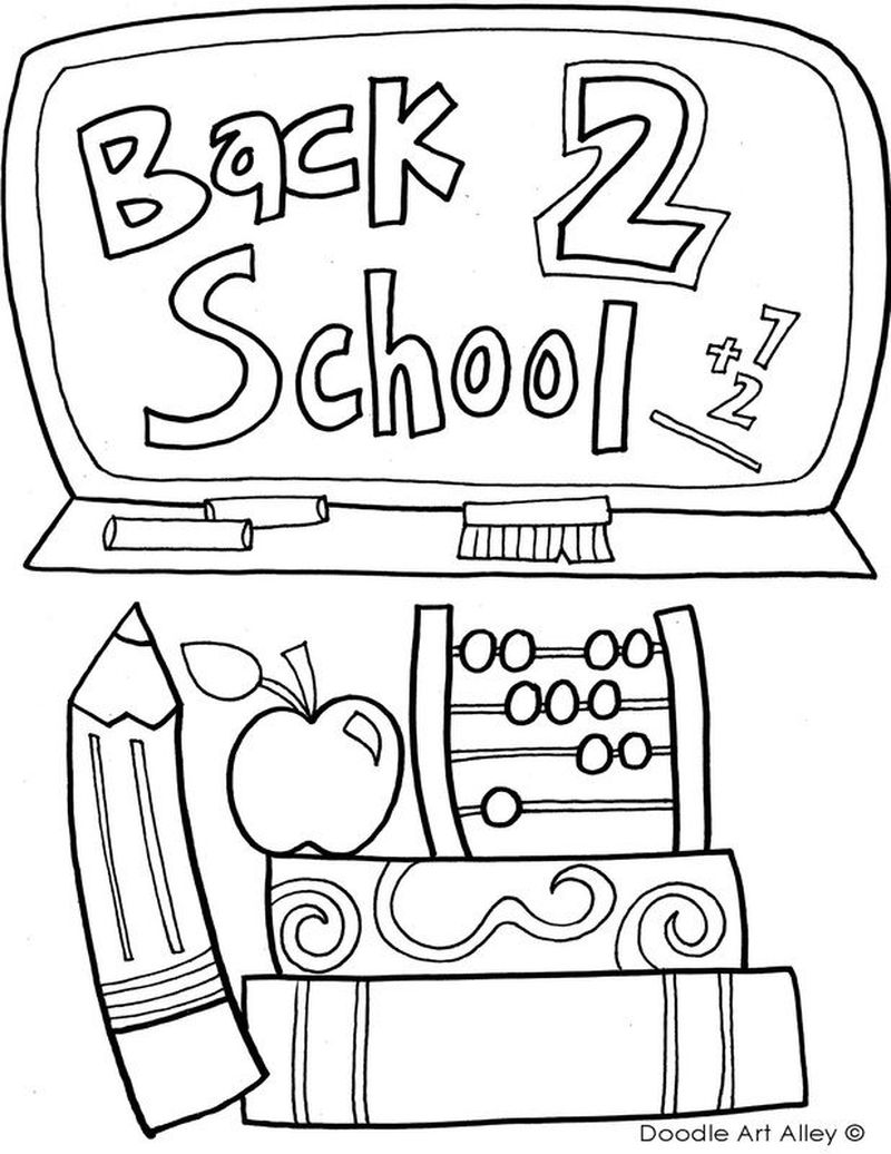 Back To School Coloring Pages For First Grade