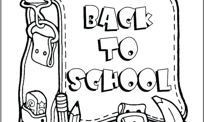 Back To School Coloring Pages For Preschool