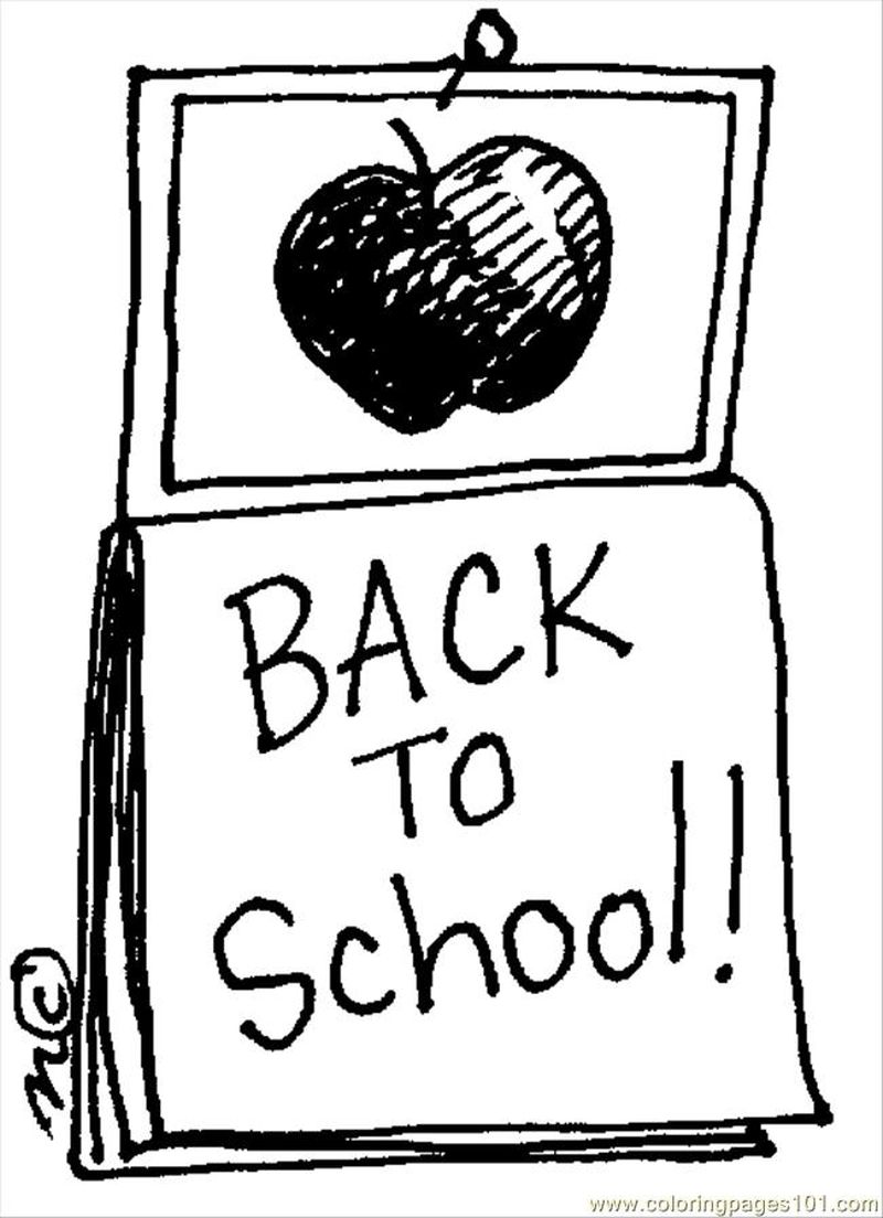 Back To School Preschool Coloring Pages