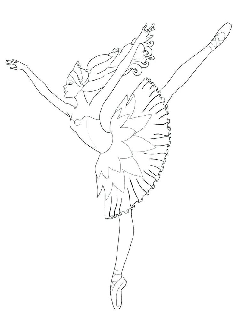 Ballerina Coloring Pages First Position