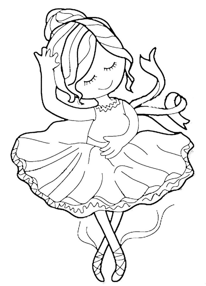 Ballerina Coloring Pages Outlines