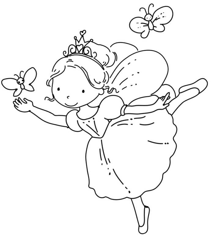 Ballet Fairy Coloring Pages