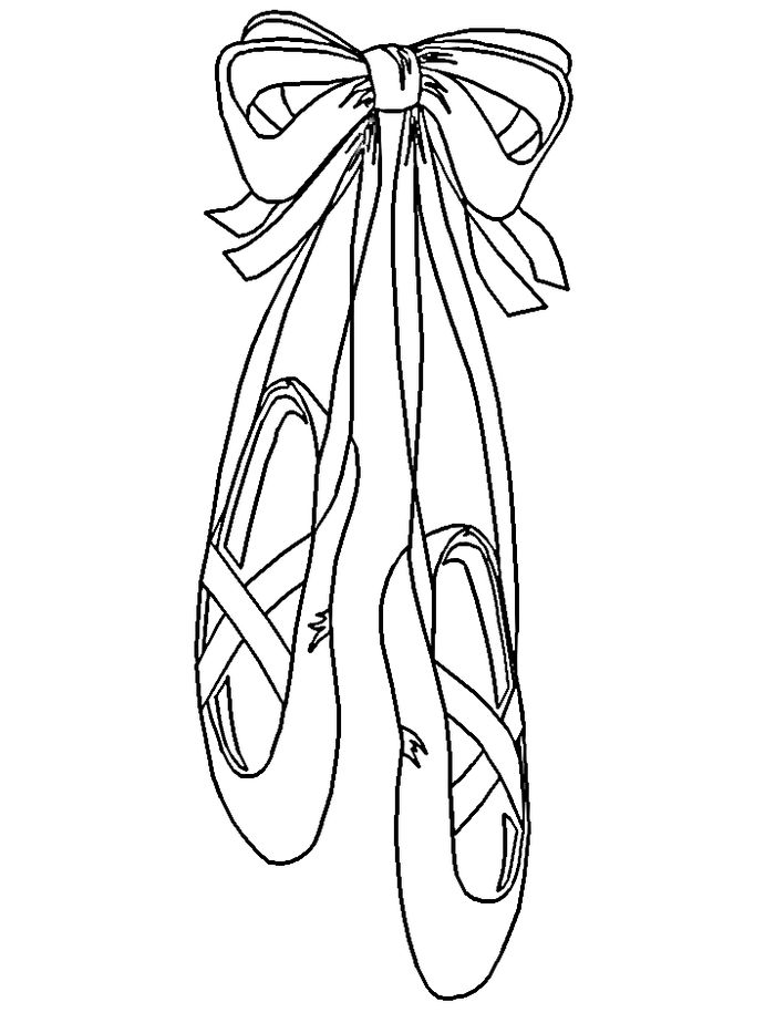 Ballet Slippers Coloring Pages