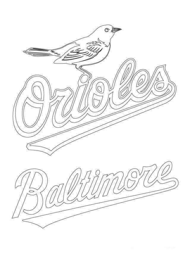 Baltimore Orioles Mlb Coloring Pages