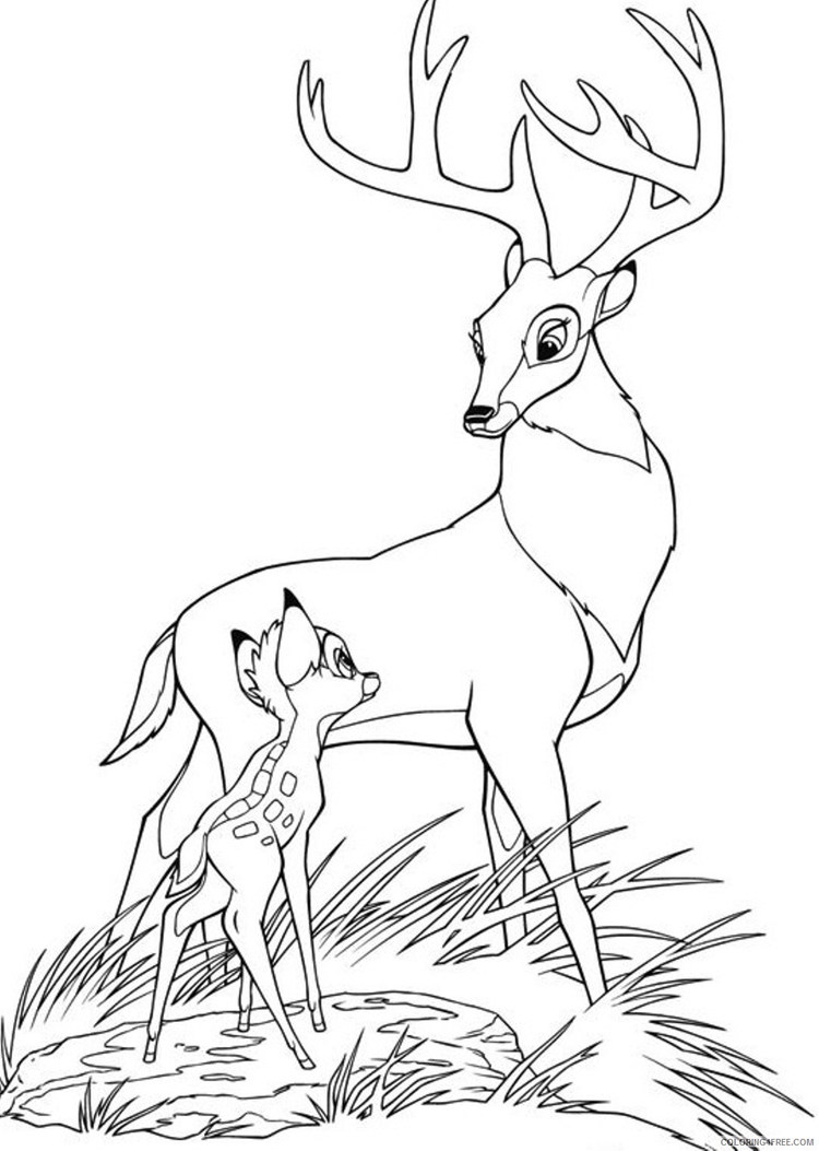 Bambi Dad Coloring Pages