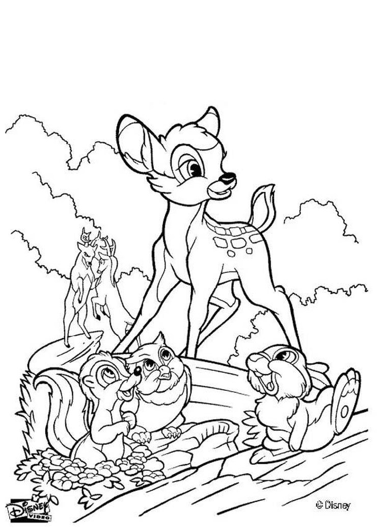Bambi Friends Coloring Pages