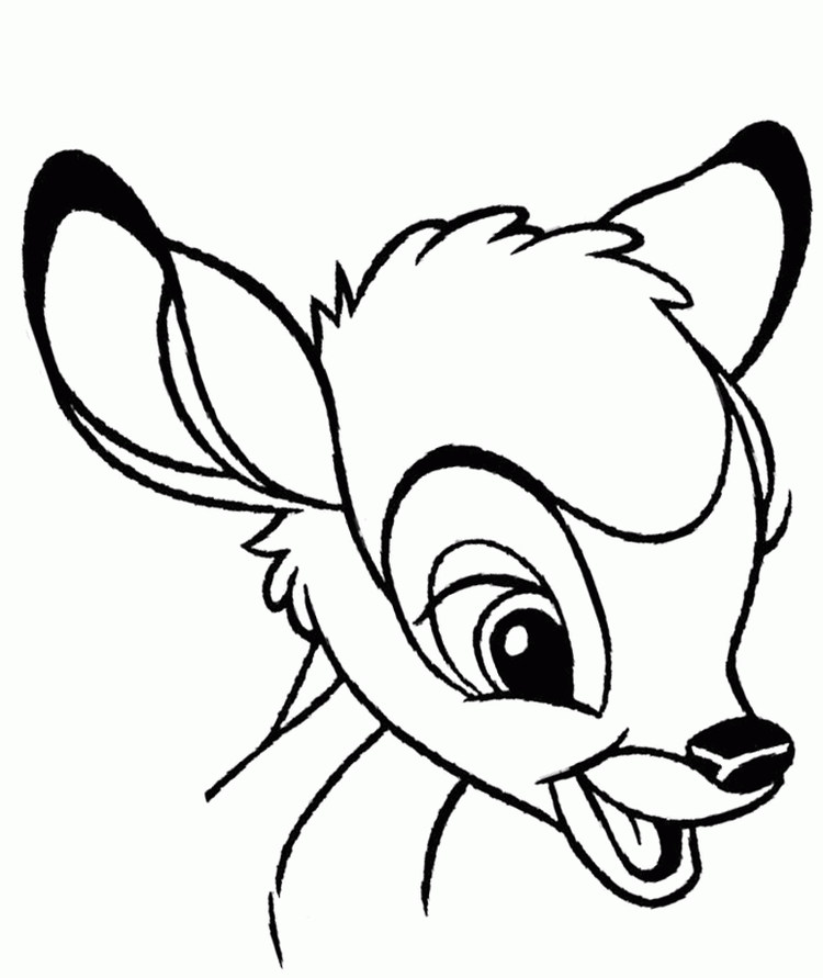 Bambi Head Coloring Pages