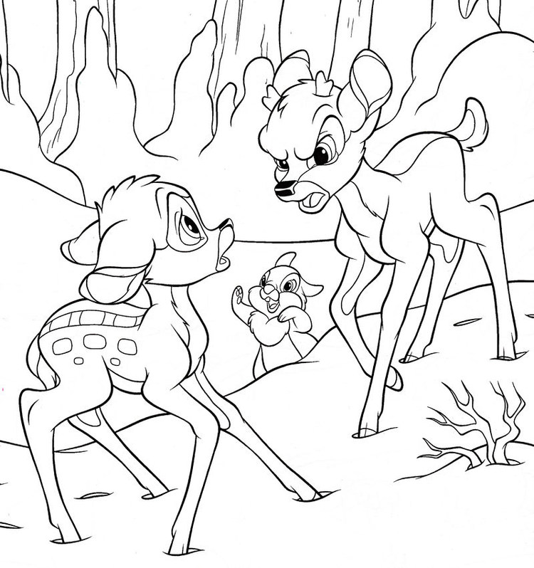 Bambi Ronno Coloring Pages