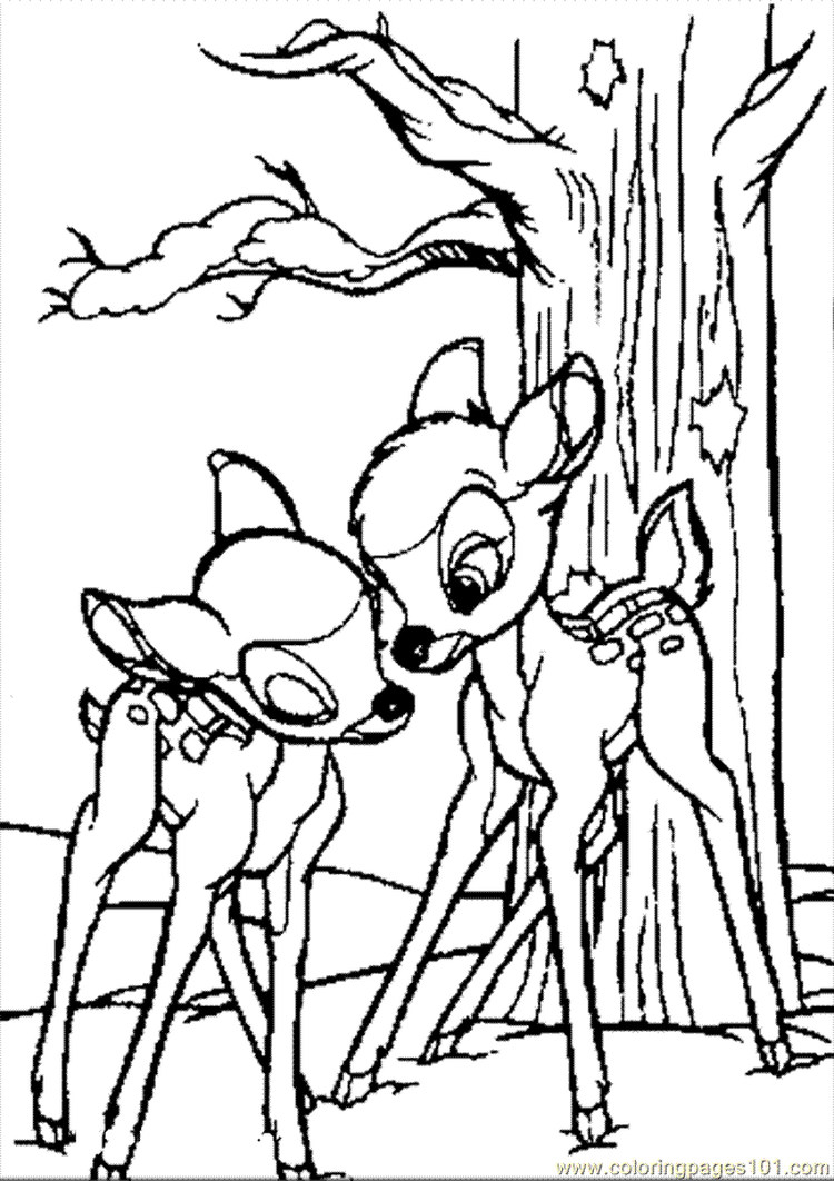 Bambi Trees Coloring Pages