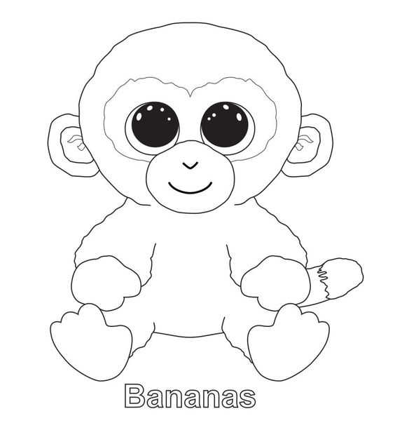 Bananas Beanie Boo Coloring Pages