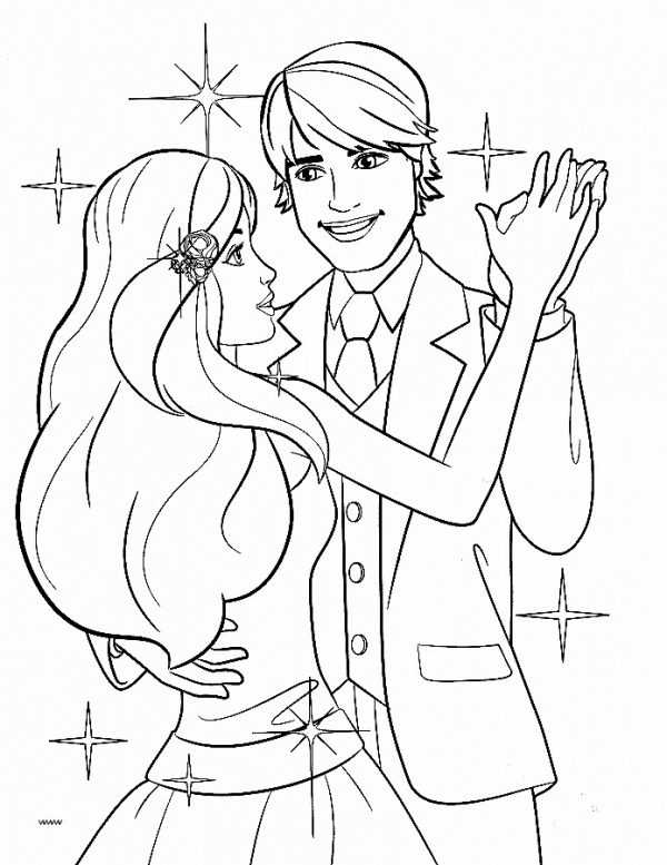 Barbie And Ken Go To Prom Coloring