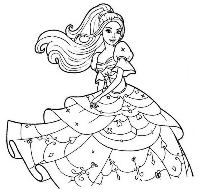 Barbie Coloring Pages 1