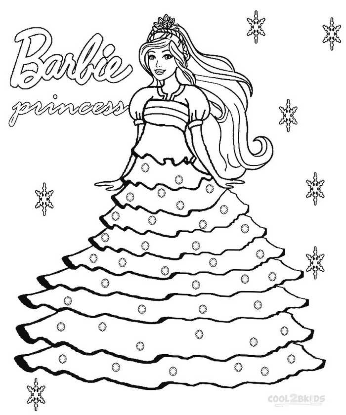 Barbie Princess Coloring Pages
