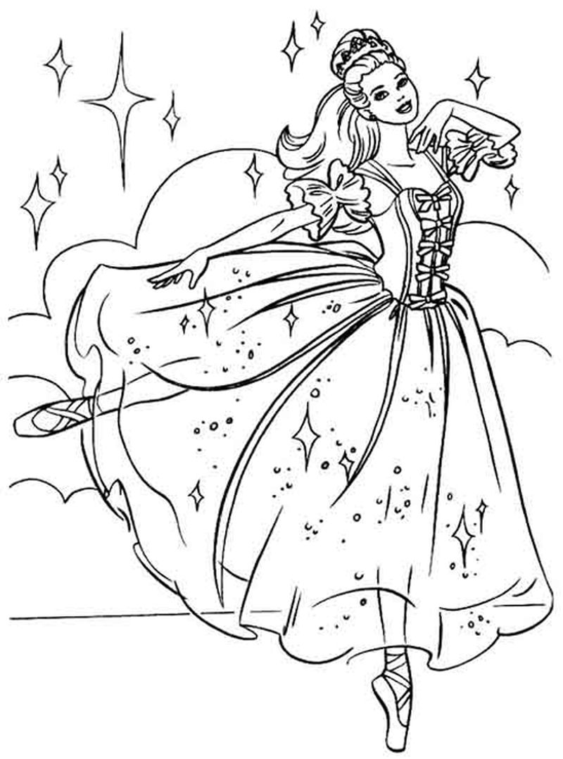 Barbie Printing Coloring Pages