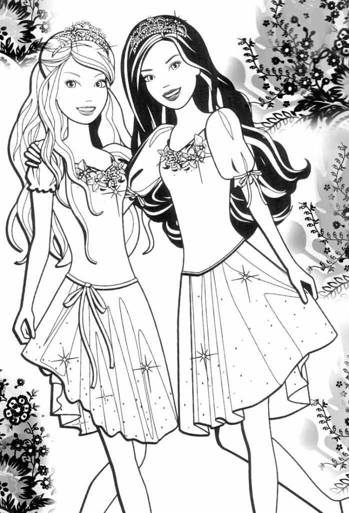Barbie Teen Princess Coloring Pages