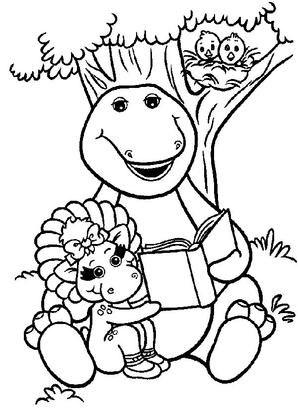 Barney Coloring Pages For Kids