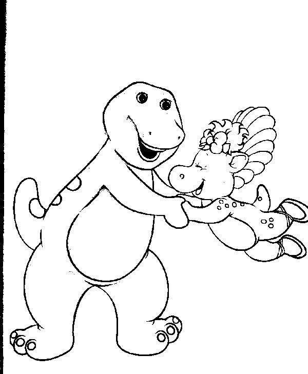 Barney Printable Coloring Pages