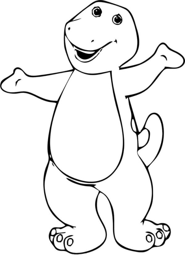 Barney birthday coloring pages