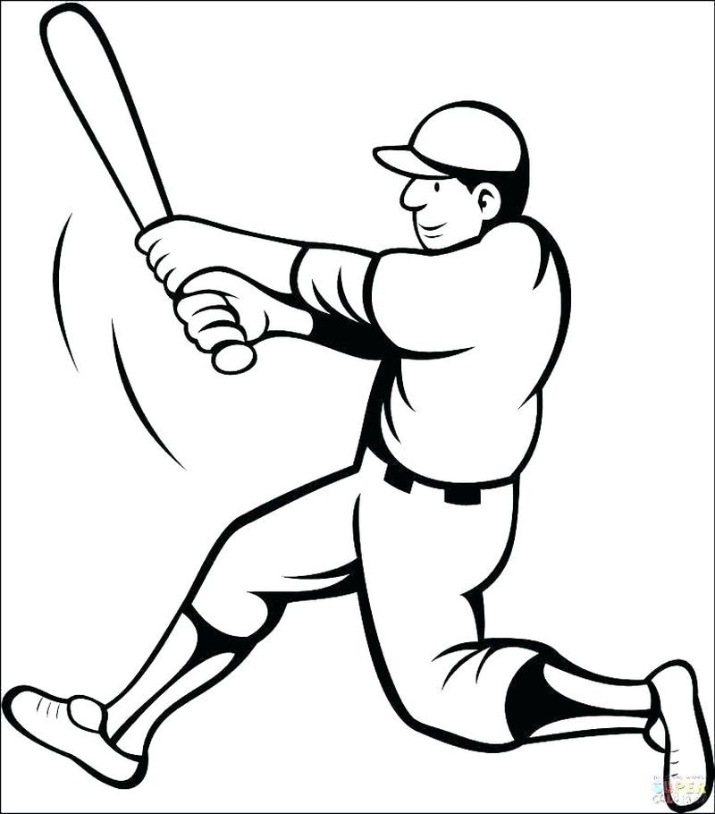 printable baseball bat coloring pages