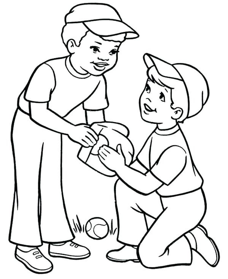 Baseball Catcher Coloring Pages