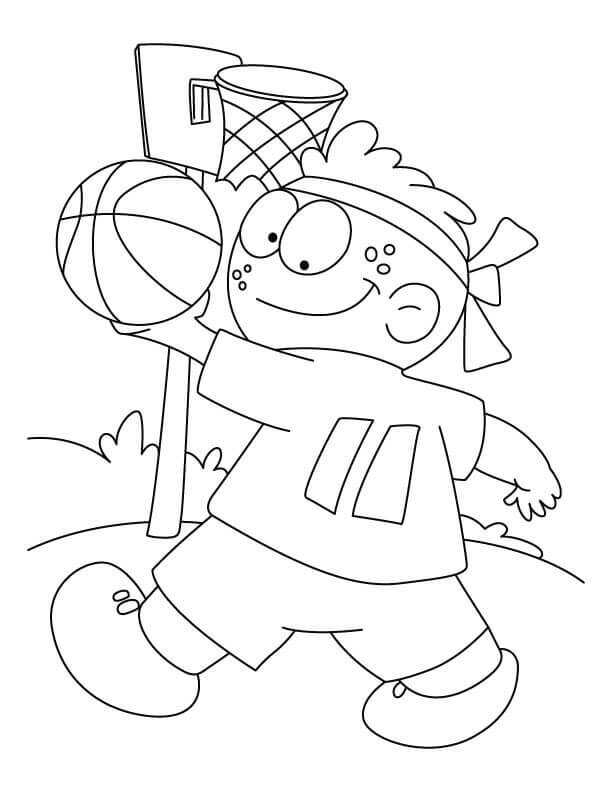 Basketball Coloring Pages For Toddlers