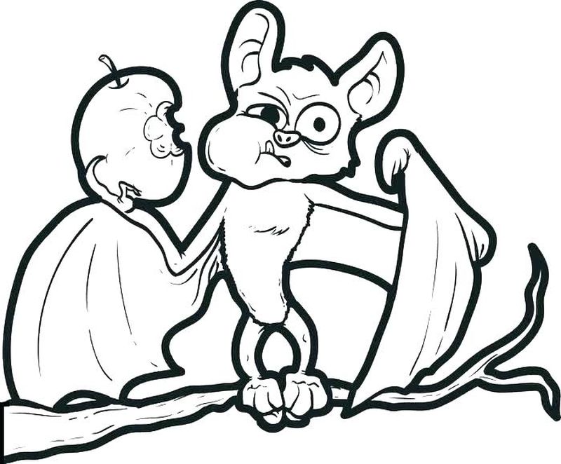 Bat Coloring Pages For Halloween