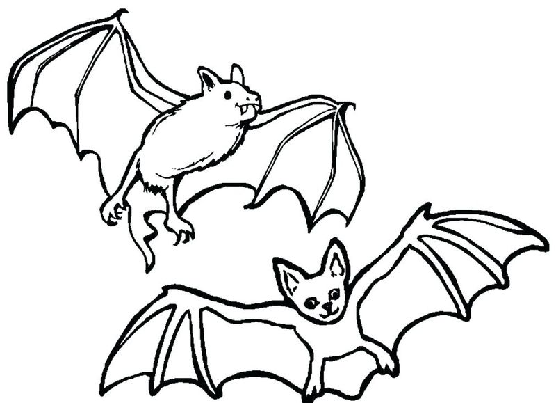 Bat Coloring Pages For Spring