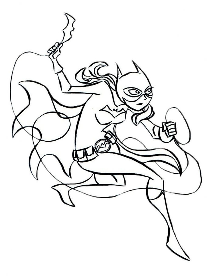 Batgirl Coloring Pages Pdf Coloringfolder Com