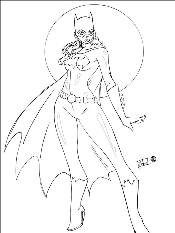 Batgirl Coloring Pages Easy